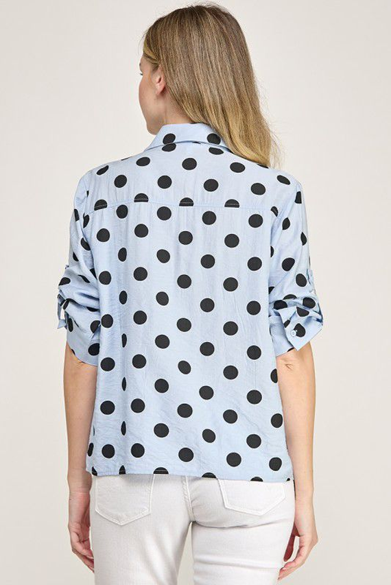 BLUSA CAMISERA POLKA