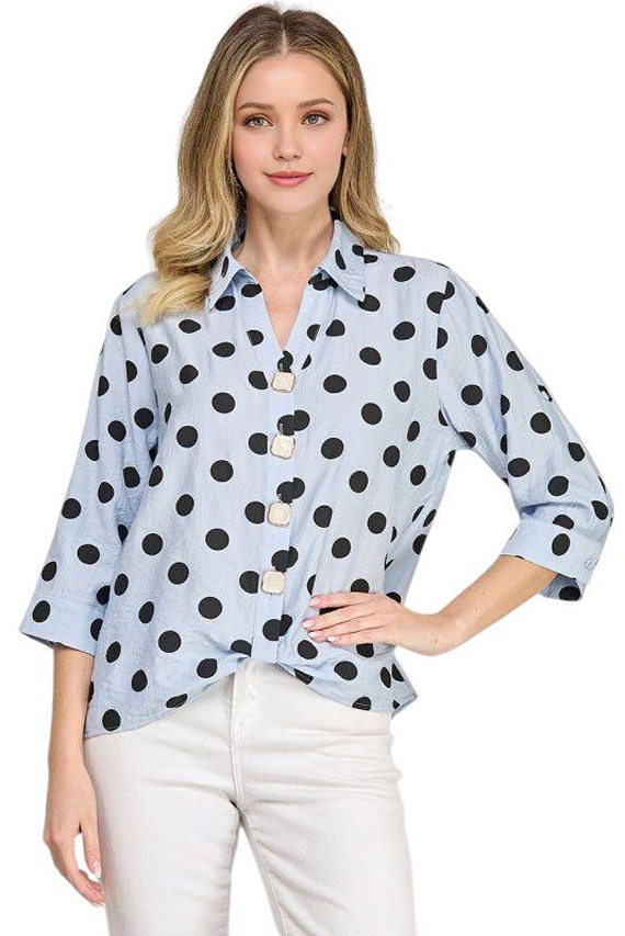 BLUSA CAMISERA POLKA