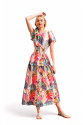 VESTIDO MIDI FLORAL