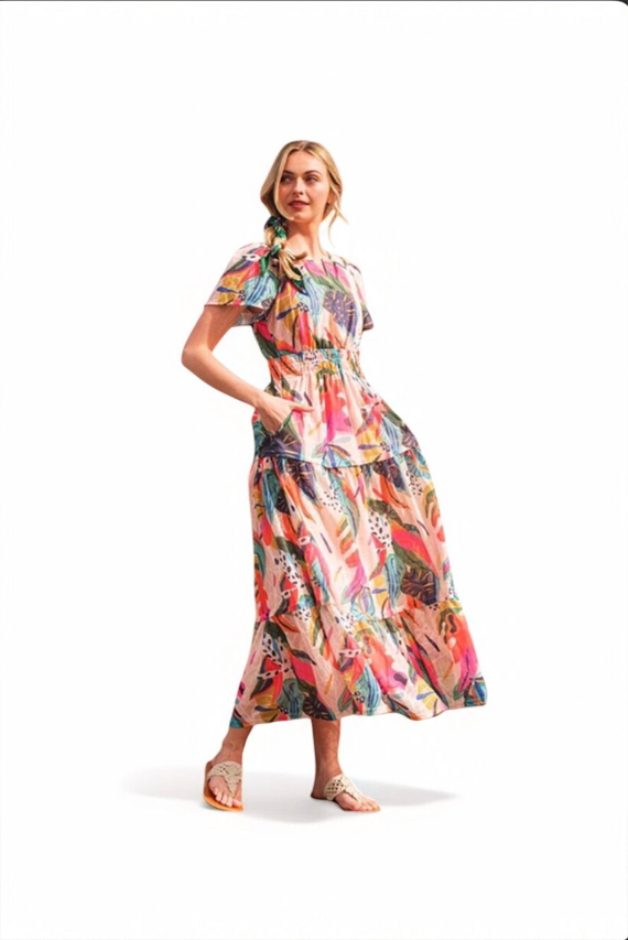 VESTIDO MIDI FLORAL
