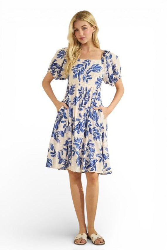 VESTIDO CASUAL HOJAS