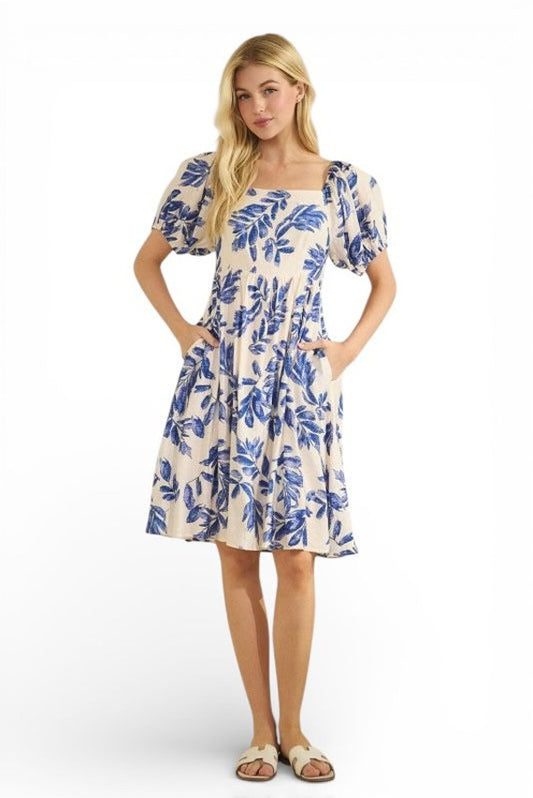 VESTIDO CASUAL HOJAS