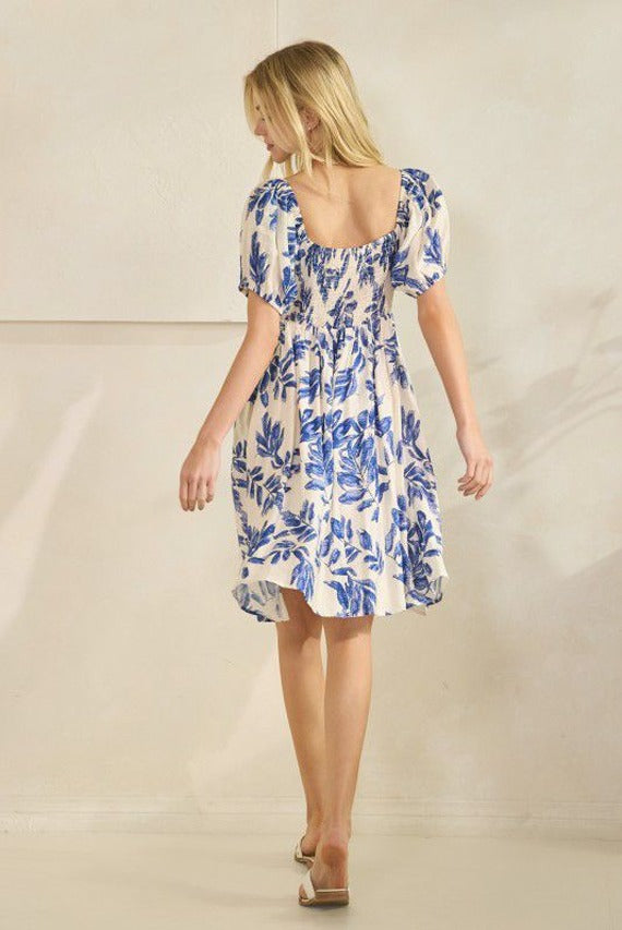 VESTIDO CASUAL HOJAS