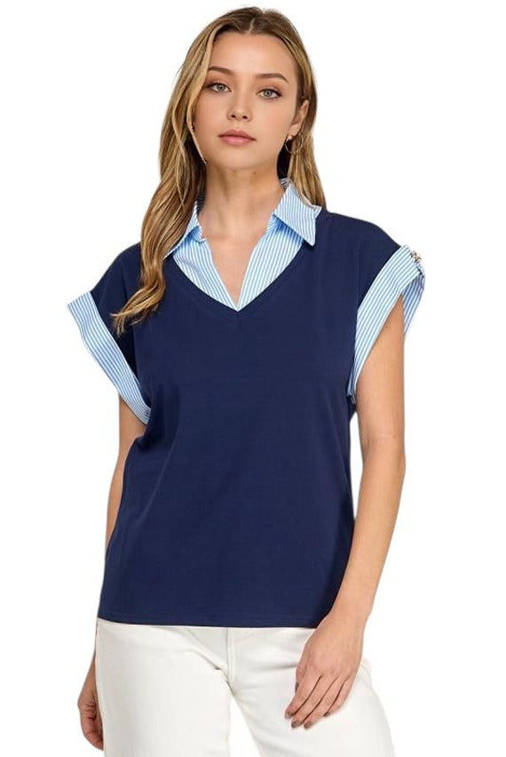 BLUSA CASUAL MARINO