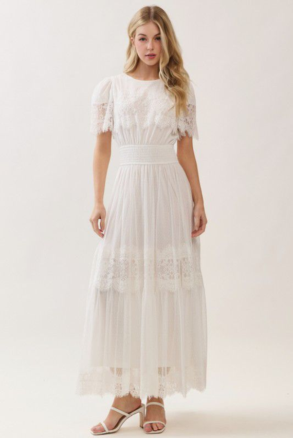 VESTIDO MIDI ENCAJE