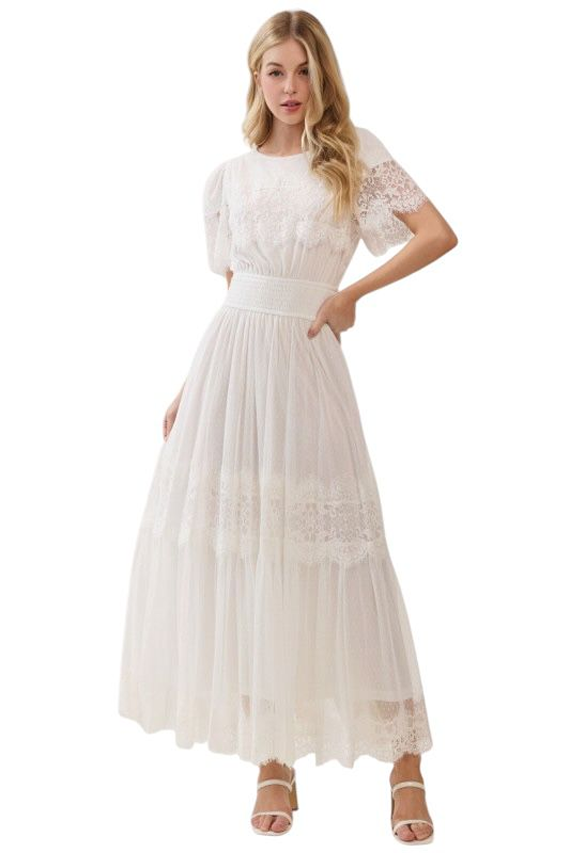 VESTIDO MIDI ENCAJE